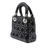 Mini Satin Cannage Strass Crystal Embellished Lady Dior